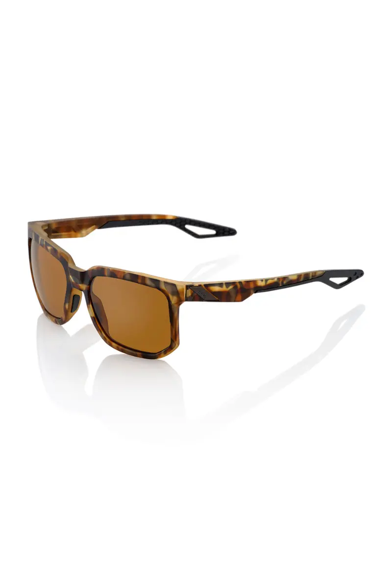 100% Centric Sunglasses Soft Tact Havana With Brown Peakpolar Lens 1