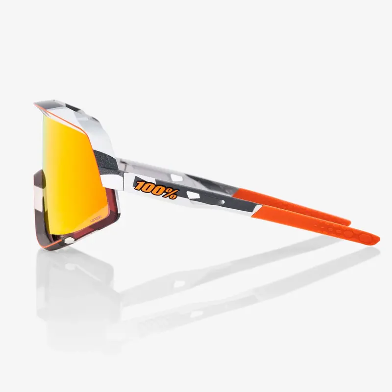 100% Glendale - Soft Tact Grey Camo - Hiper Red Lens + Replacement Lens 2