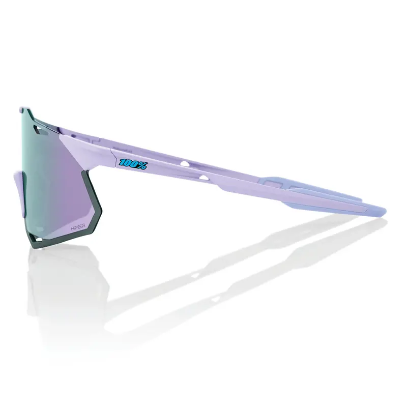 100% Hypercraft Xs Cycling Sunglasses - Soft Tact Lavender/Hiper Lavender Lens + Clear Lens 2