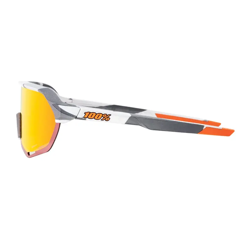 100% S2 Cycling Sunglasses - Soft Tact Grey Camo With Hiper Red Multilayer Mirror Lens 2