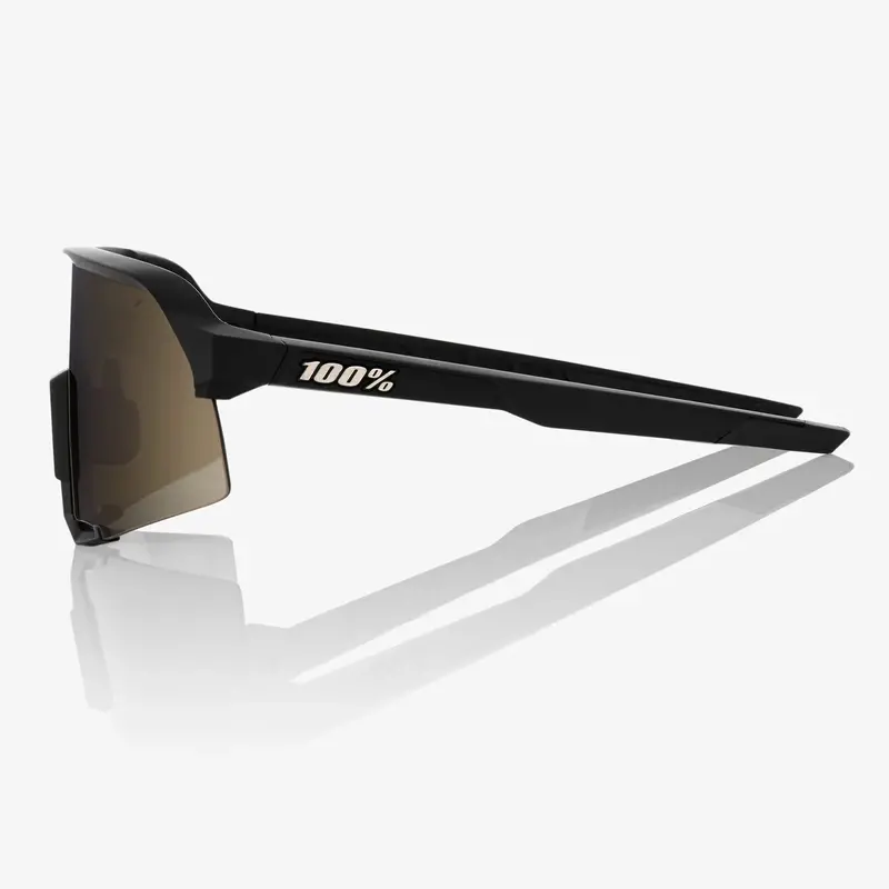100% S3 Soft Tact Black - Soft Gold Mirror Lens 2