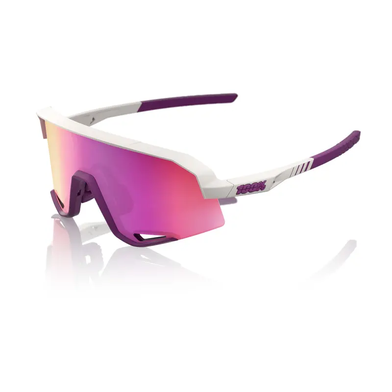 100% Slendale Matt Chalk - Purple Mirror Lens, Unisex Cycling Glasses 1
