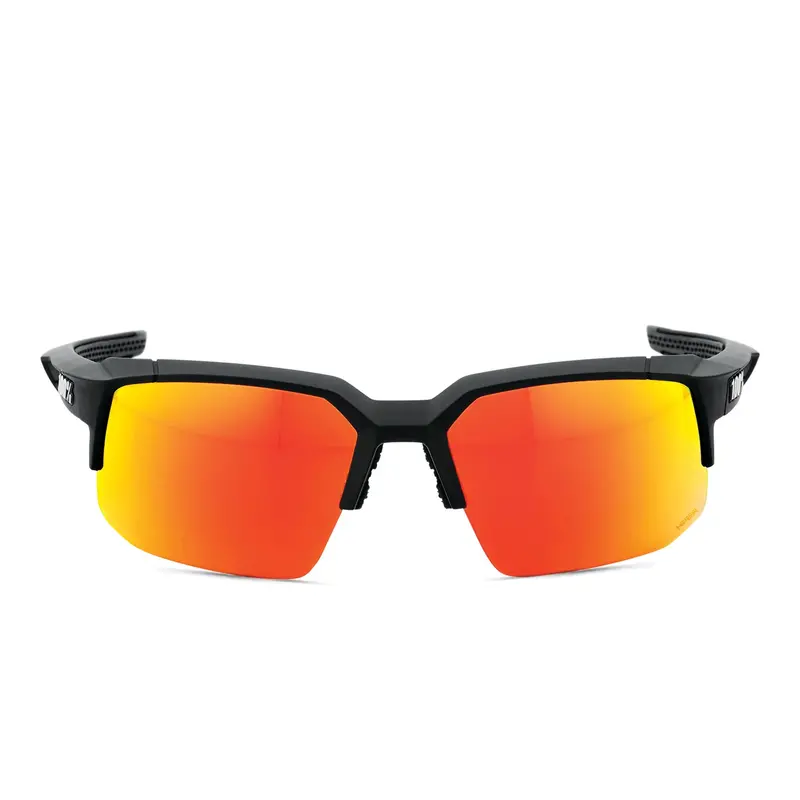 100% Speedcoupe Sunglasses - Black/Hiper Red Lens + Clear Lens 2