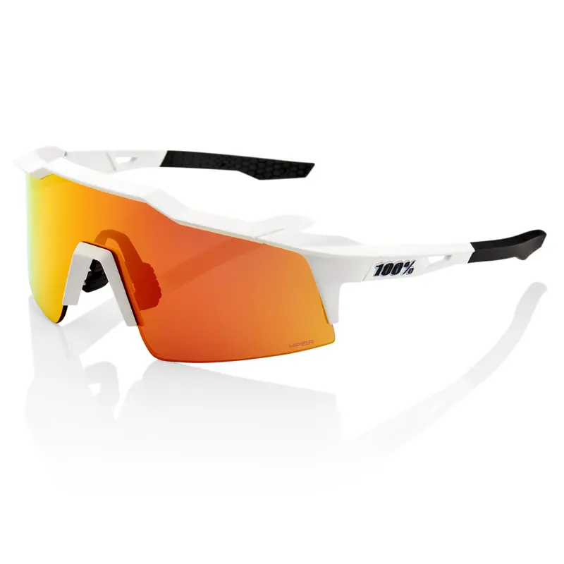 100% Speedcraft Sl - Soft Tact Off White - Hiper Red Lens + Clear Lens 1