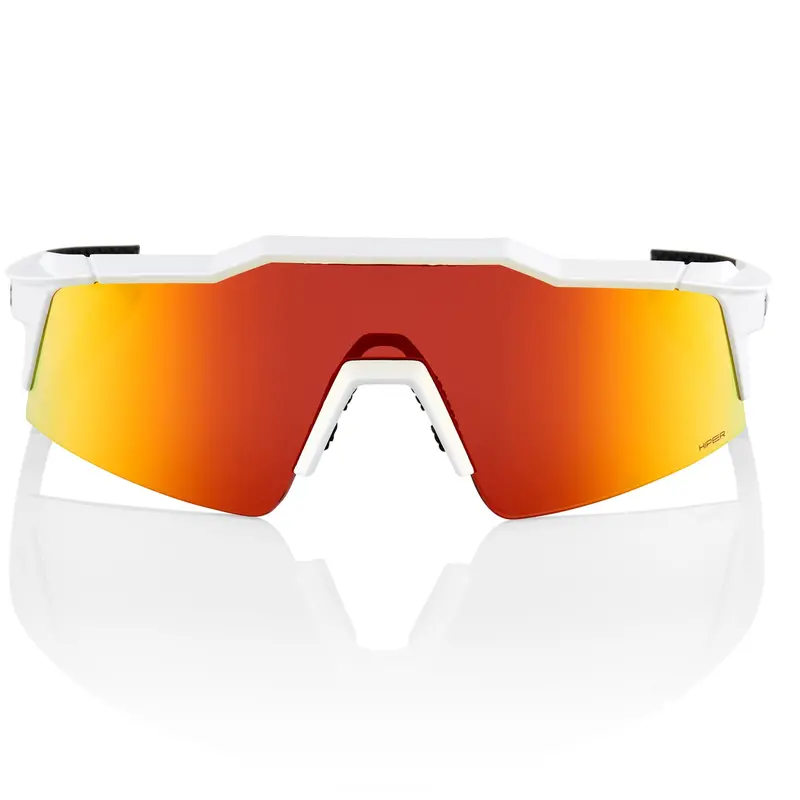 100% Speedcraft Sl - Soft Tact Off White - Hiper Red Lens + Clear Lens 2