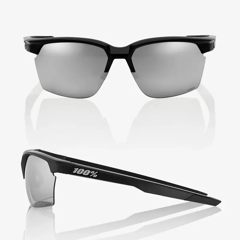 100% Sportcoupe - Black - Hiper Silver Lens + Clear Lens 2