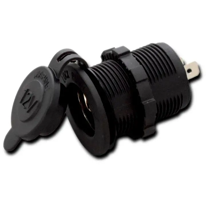12V Accessory Surface Socket - Black 1