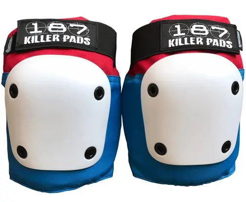 187 Fly Knee Pads - Red, White And Blue 1