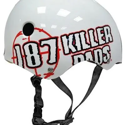 187 Skate Helmet Big Logo White 1