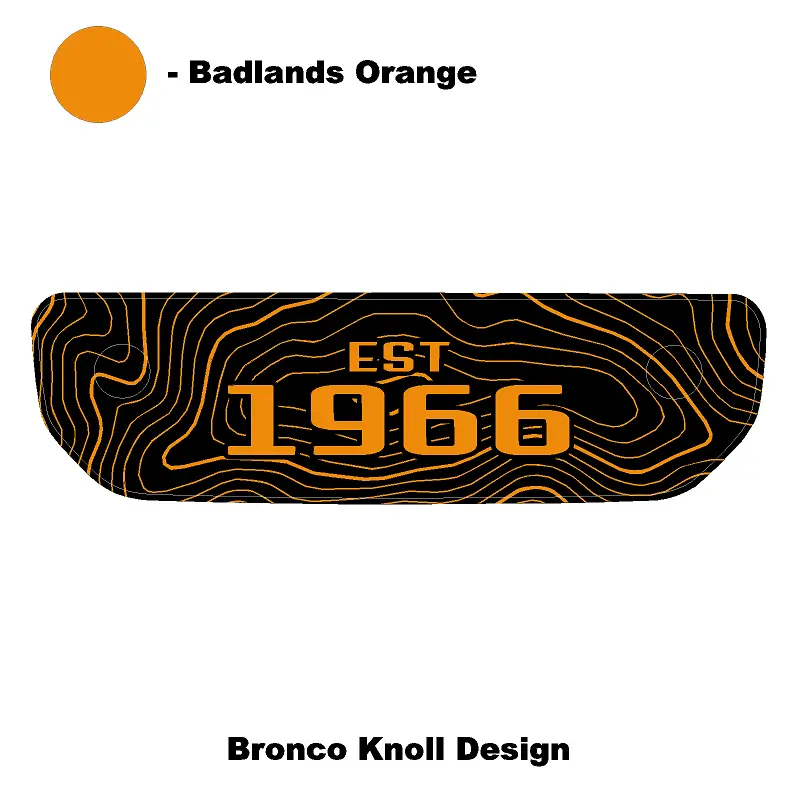 1966 Topographic Shifter Plate (Printed Series + Acrylic) - 2021+ Bronco 45