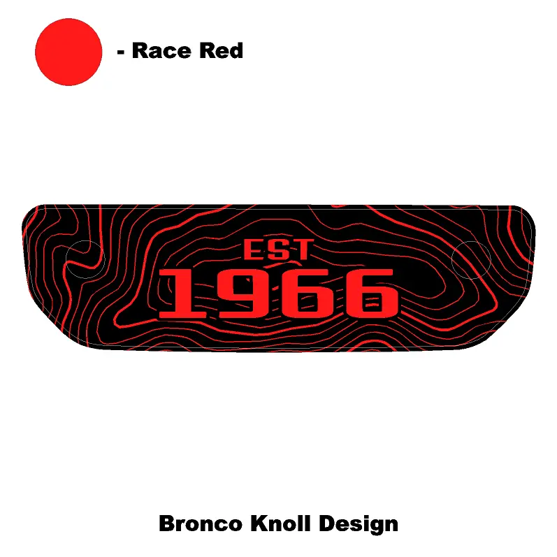 1966 Topographic Shifter Plate (Printed Series + Acrylic) - 2021+ Bronco 51