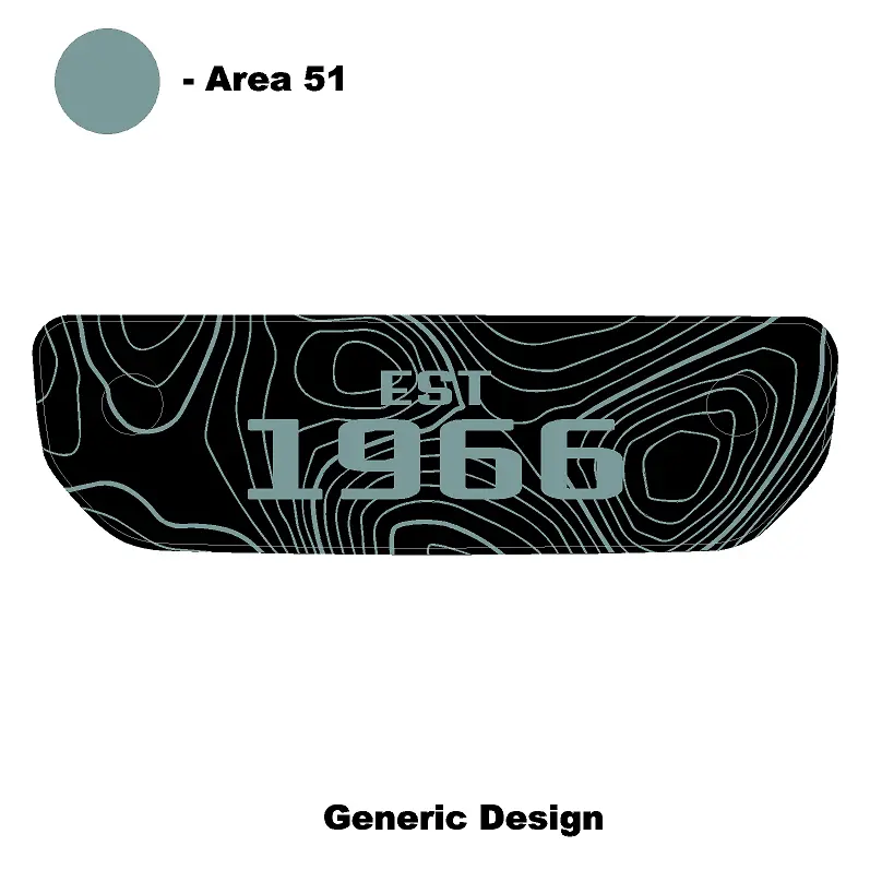 1966 Topographic Shifter Plate (Printed Series + Acrylic) - 2021+ Bronco 55