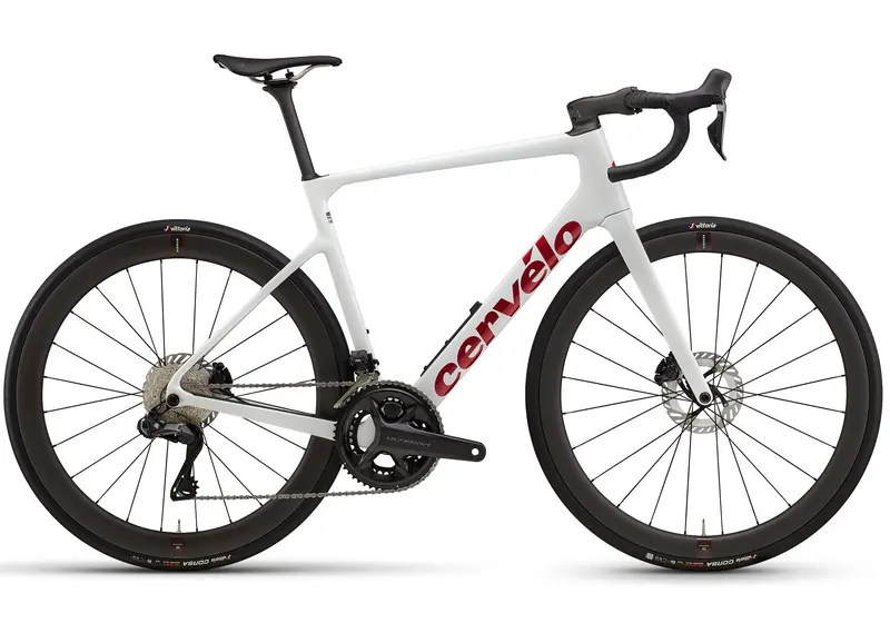 2026 Cervélo Caledonia-5 Ultegra Di2 Unisex Endurance Road Bike, Vanilla/Cherry - Free Shimano Dura-Ace Spd-Sl Pedals Valued At $399.00! 1