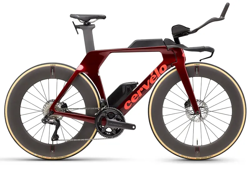 2026 Cervélo P5 Ultegra Di2 Unisex Time Trial/Triathlon Bike, Red Hot - Free Shimano Dura-Ace Spd-Sl Pedals Valued At $399.00! 1