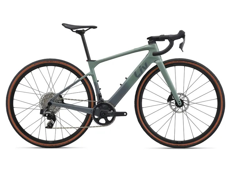 2026 Giant Liv Avail Advanced E+ Elite Ar Women's Electric Road Bike, Eucalyptus/Ocean Storm 1