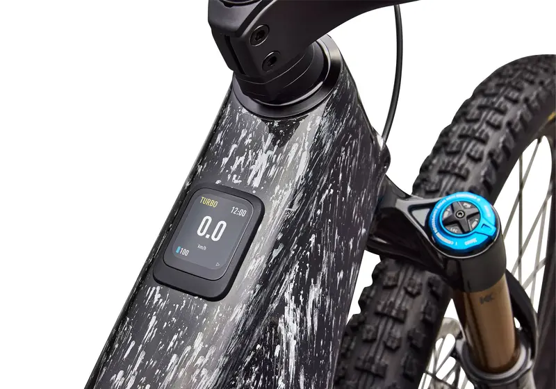 2026 Specialized S-Works Turbo Levo R Unisex Electric Mountain Bike, Gloss Shadow Silver Speckle Over Carbon 4