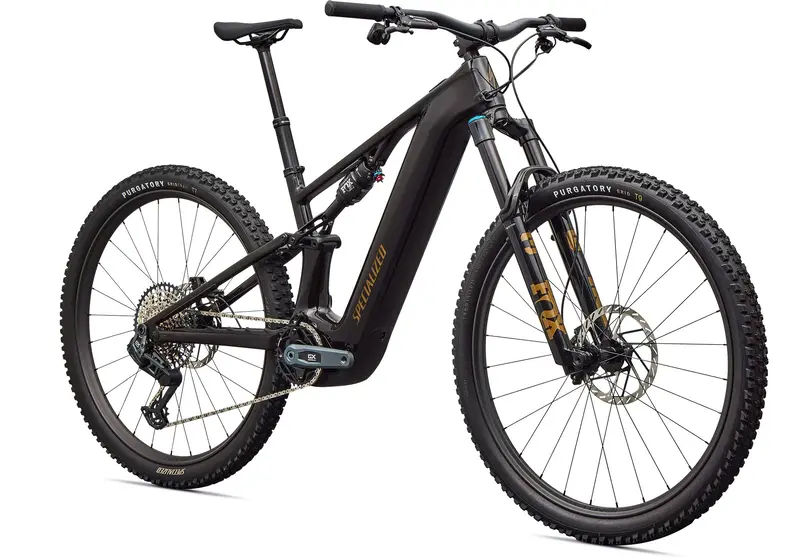 2026 Specialized Turbo Levo R Expert Unisex Electric Mountain Bike, Gloss Carbon/Burnt Gold Metallic 1