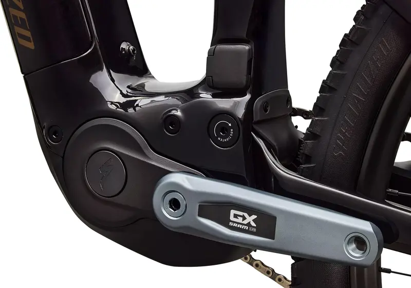 2026 Specialized Turbo Levo R Expert Unisex Electric Mountain Bike, Gloss Carbon/Burnt Gold Metallic 5
