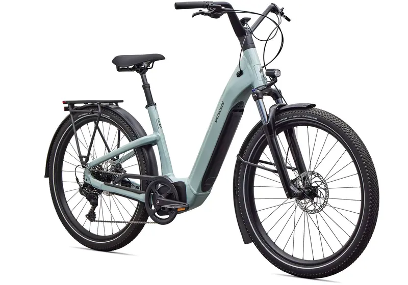 2027 Specialized Turbo Como 4.0 Unisex Electric Urban Bike, Gloss Agave Grey 1