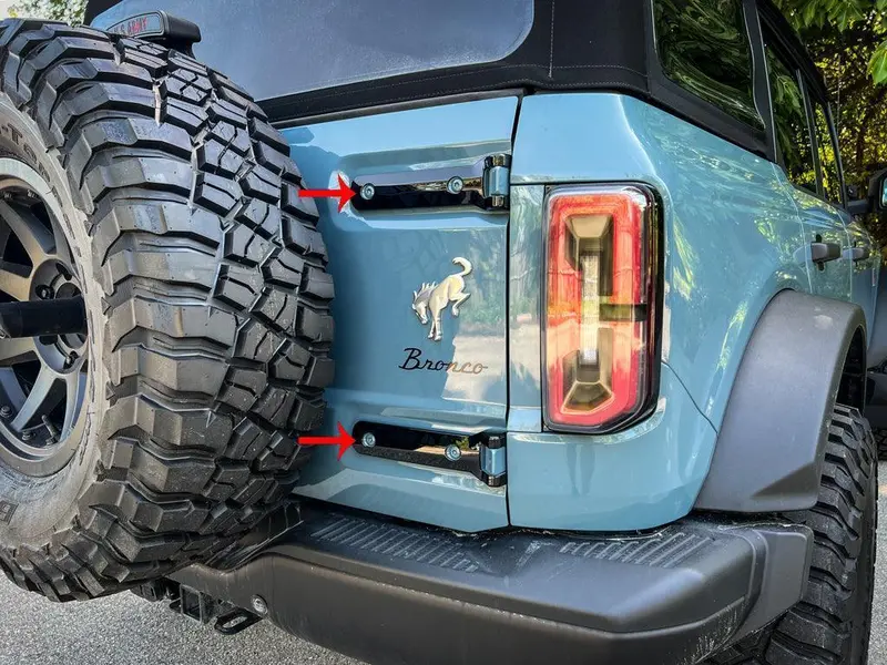 21 Offroad Abs Tailgate Hinge Covers - 2021+ Bronco 1