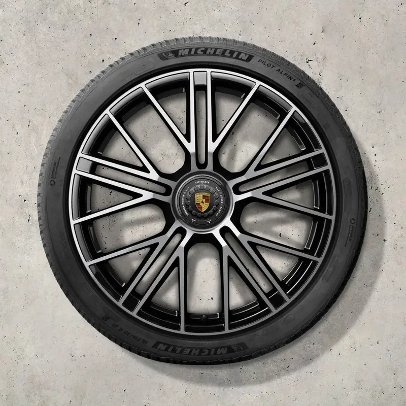 21" Panamera G3 "Turbo S" Centerlock Winter Set - Black/Silver 2