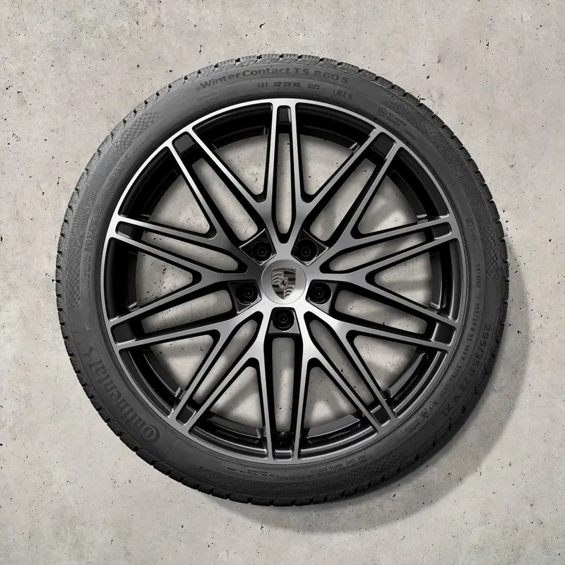 22" Macan Rs Spyder Design Bev Winter Set - Black/Silver 1