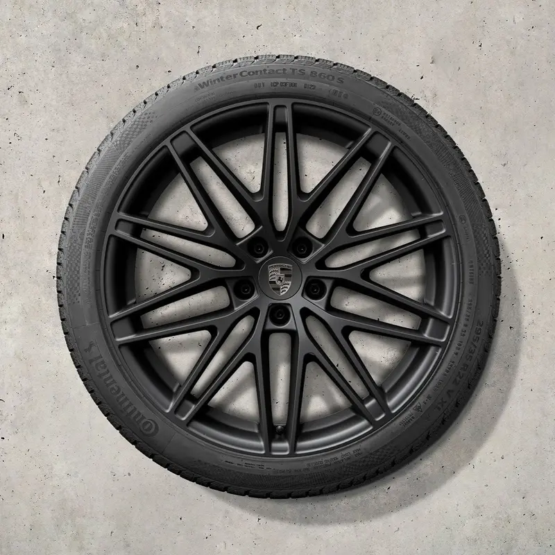 22" Macan Rs Spyder Design Bev Winter Set - Satin Black 1