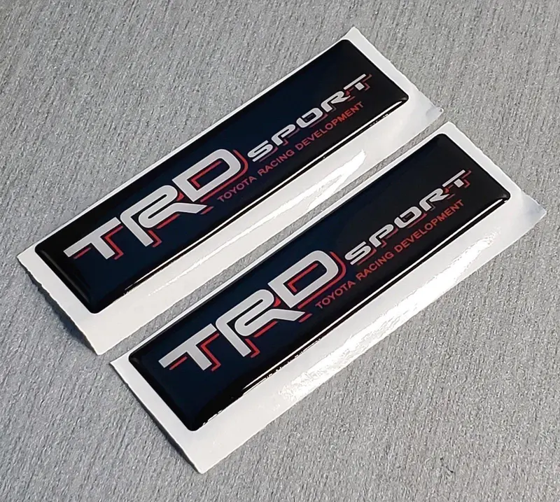 2X Domed Toyota Trd Sport Emblem Inserts For Weathertech Floor Mats Tacoma Tundra 1
