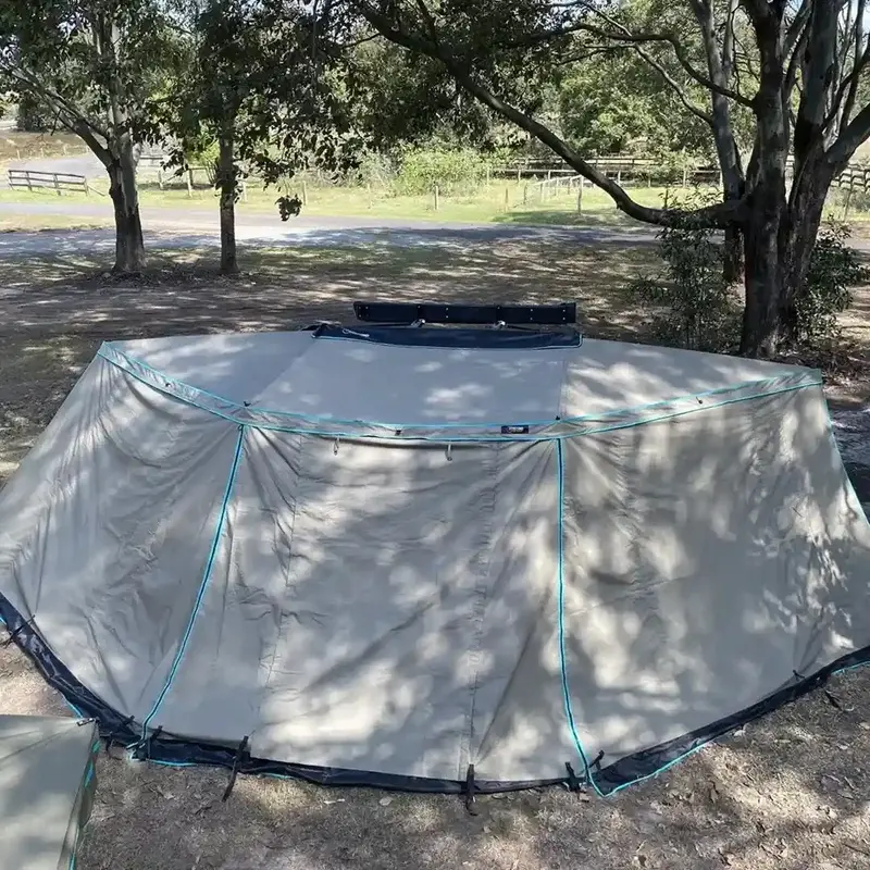 30 Second Wing Awning - 180° Complete Wall Set - Kit - Includes 2 X Extra Poles 1