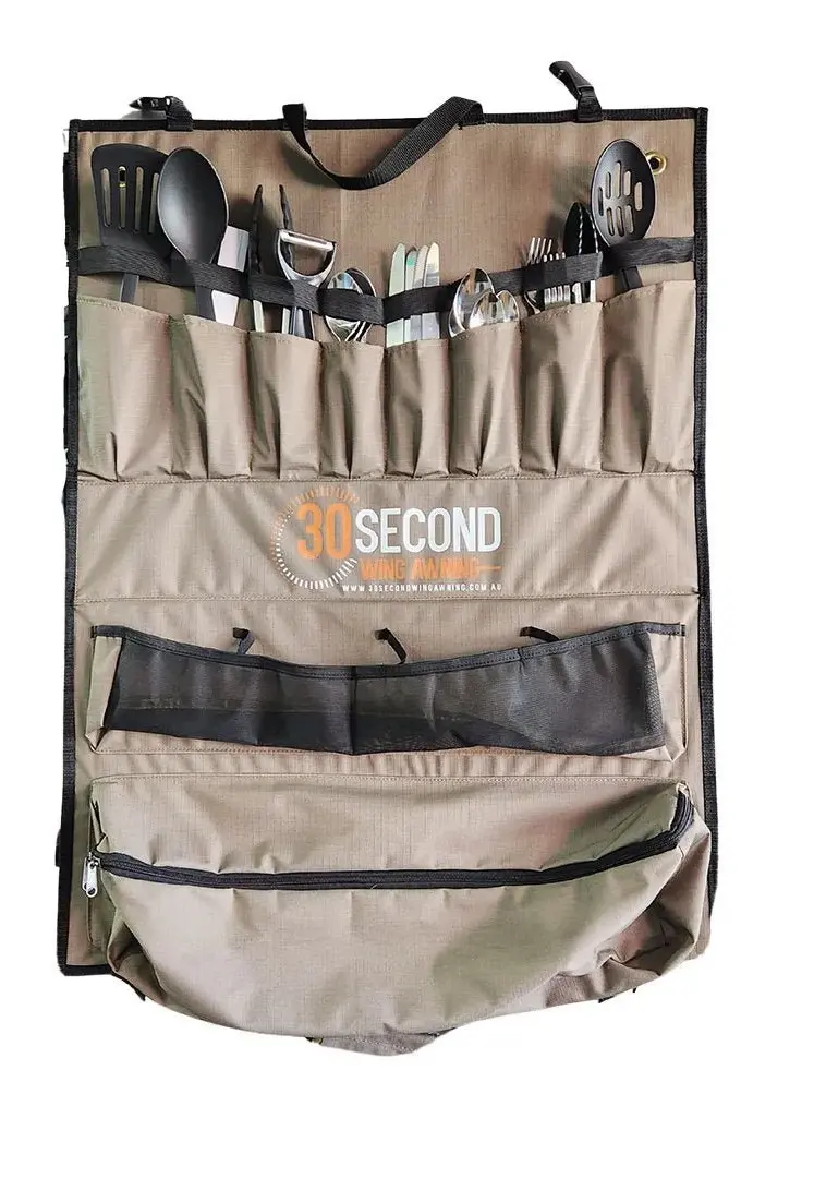 30 Second Wing Awning Organiser With Utensils – Camping Kitchen Storage 1