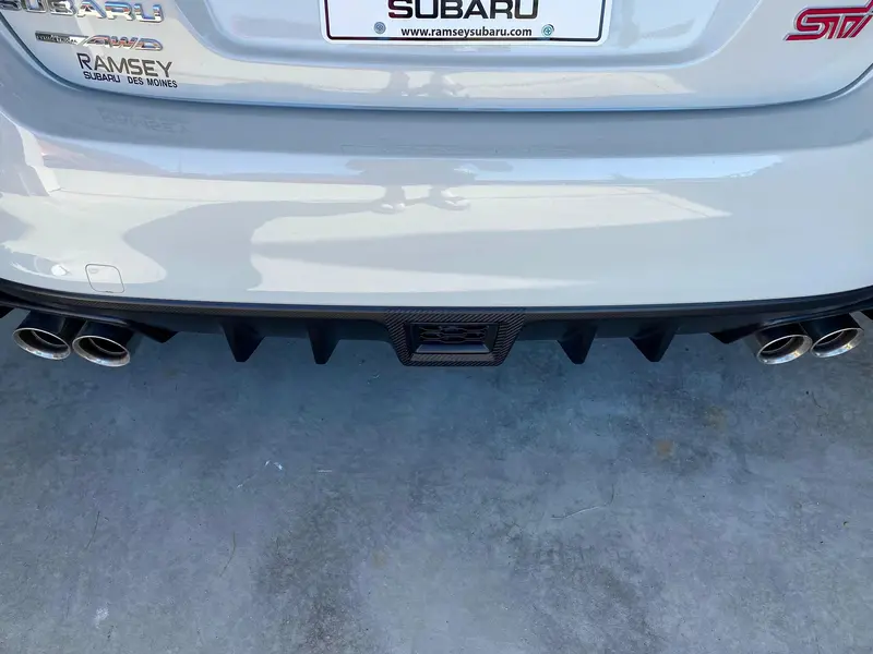3D Carbon Fiber Rear Fog / F1 Bumper Cover Overlay - 2015-2021 Wrx / Sti 2