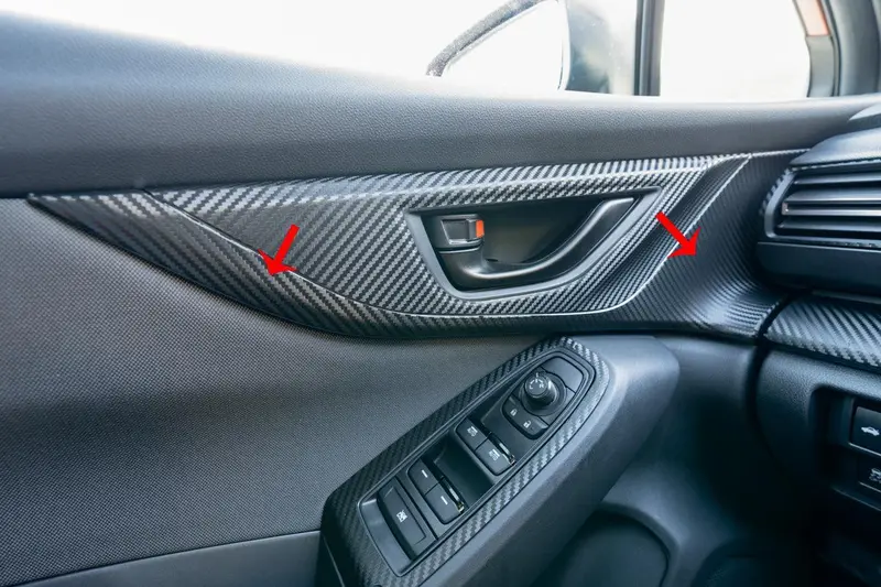 3D Carbon Interior Door Handle Trim Overlay Part 2 - 2022+ Subaru Wrx 1