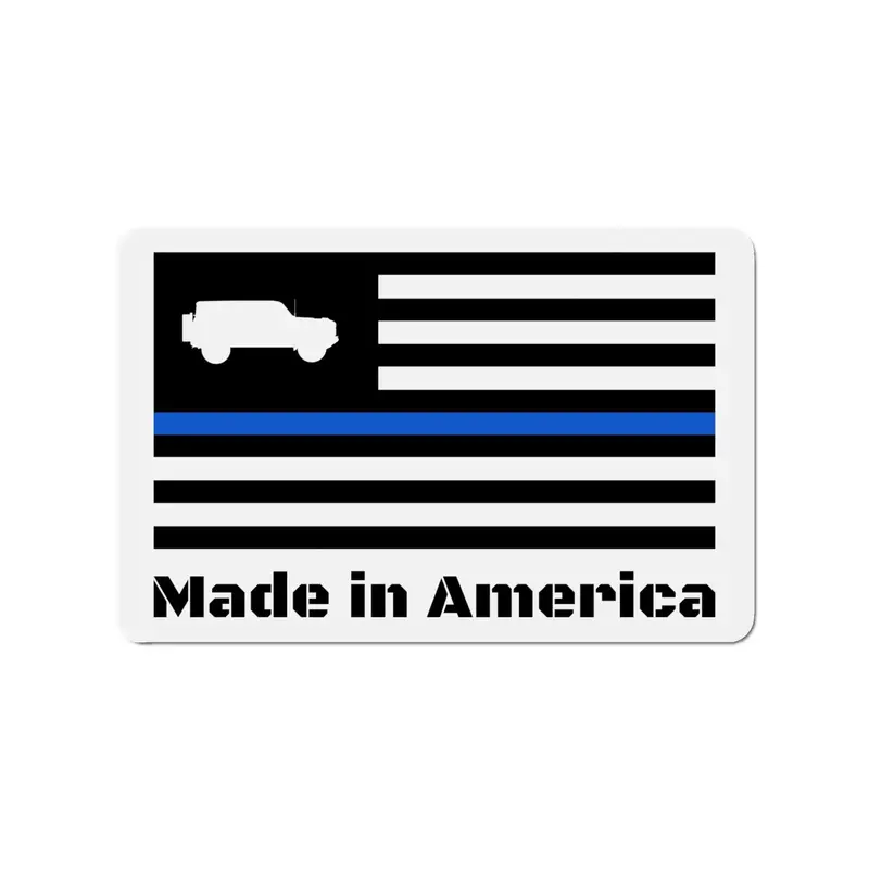 6Th Gen Thin Blue Line American Flag Magnet 3
