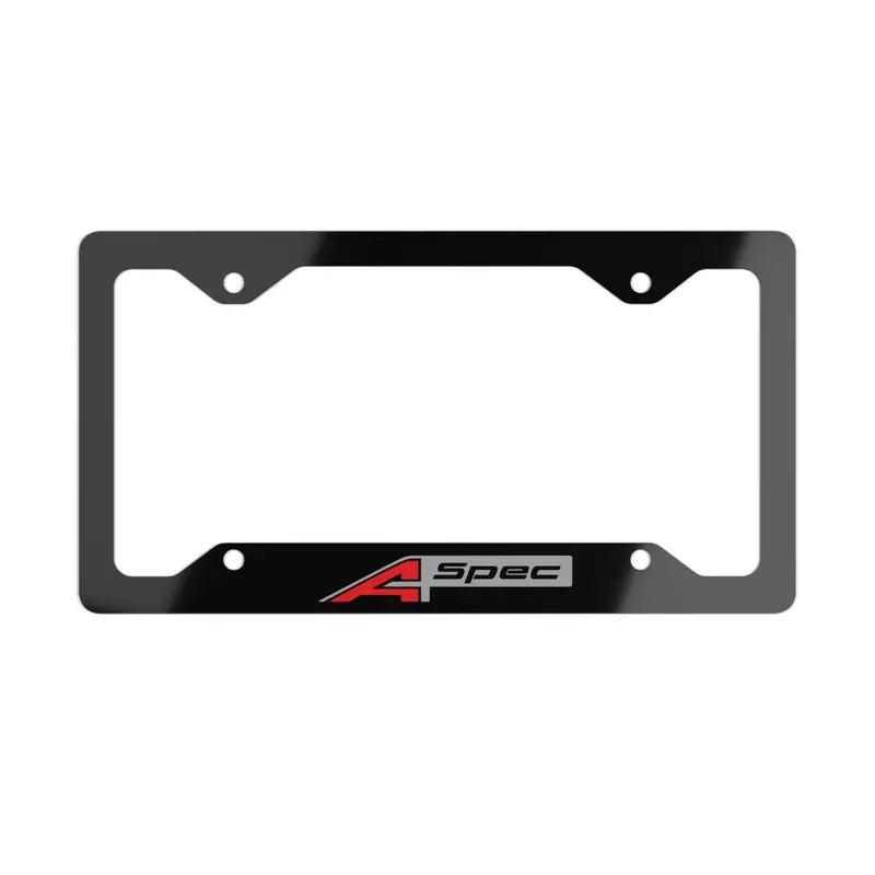 "A-Spec" Metal License Plate Frame V2 - Made In Usa 1
