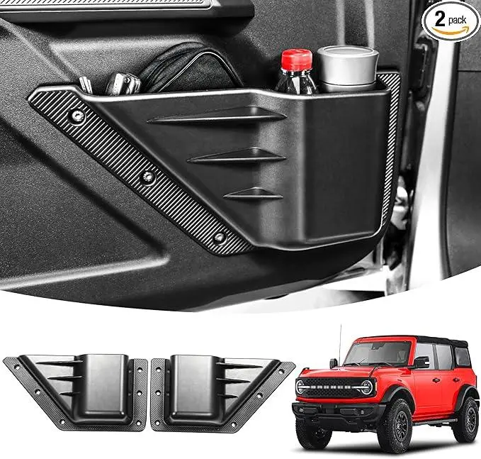 Abs Front And Rear Door Bins - 2021+ Bronco 1