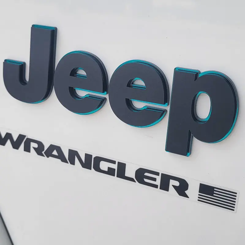 Acrylic Jeep Dual Color Fender Emblems (Pair) - 2018+ Wrangler Jl / Gladiator Jt 1