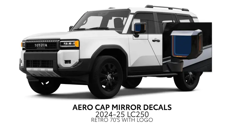 Aero Cap Mirror Decals - 2024+ Land Cruiser 13