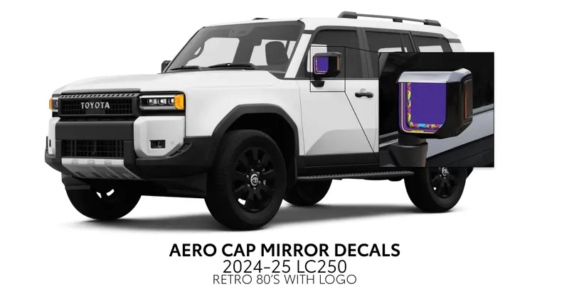 Aero Cap Mirror Decals - 2024+ Land Cruiser 17