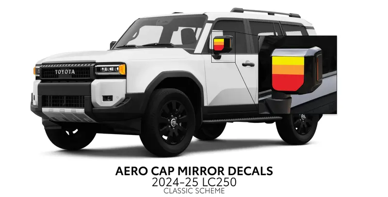Aero Cap Mirror Decals - 2024+ Land Cruiser 27