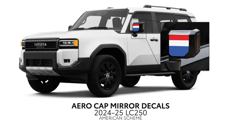 Aero Cap Mirror Decals - 2024+ Land Cruiser 29