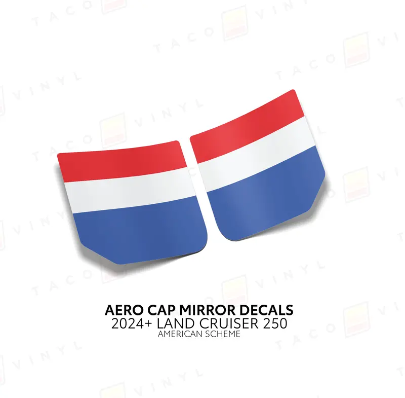 Aero Cap Mirror Decals - 2024+ Land Cruiser 30