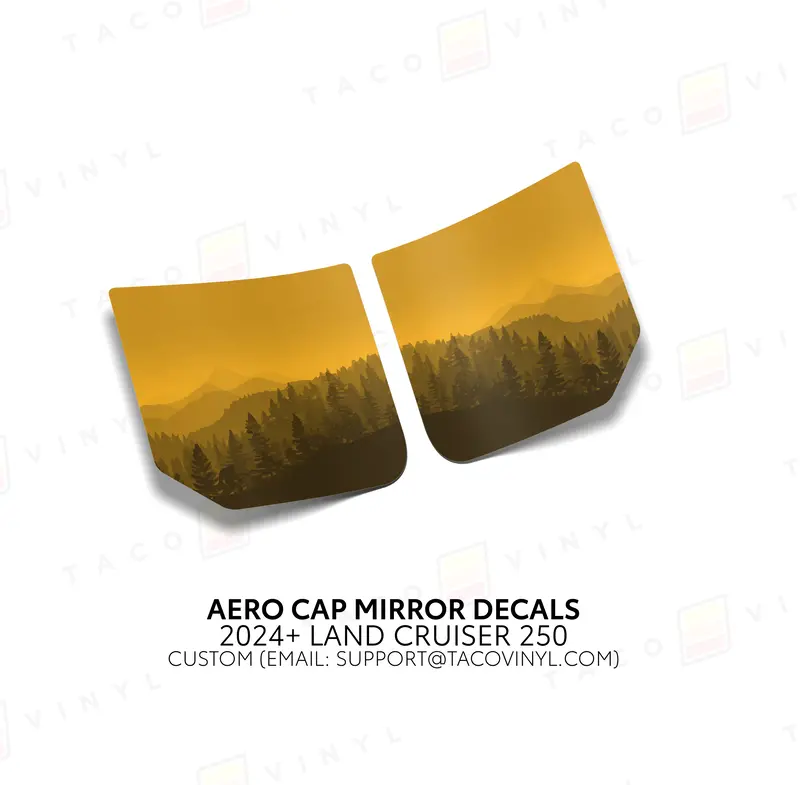 Aero Cap Mirror Decals - 2024+ Land Cruiser 30