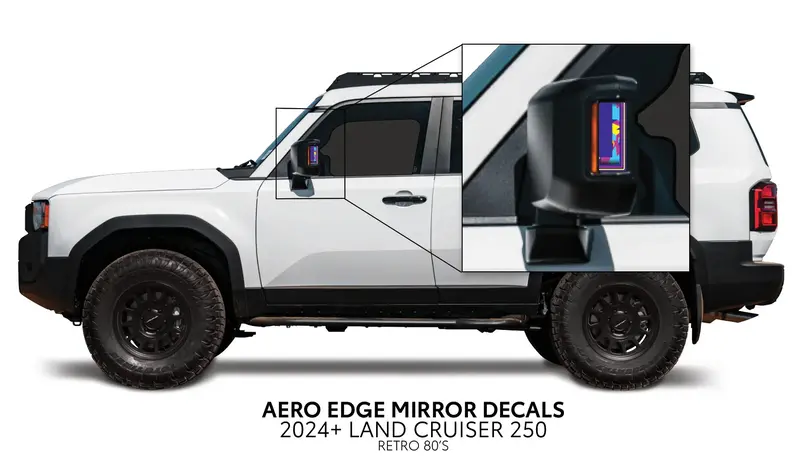 Aero Edge Mirror Decals - 2024+ Land Cruiser 11
