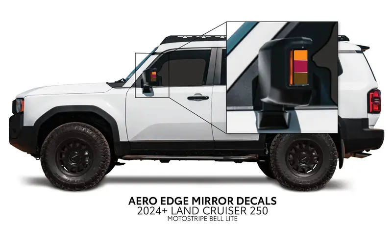 Aero Edge Mirror Decals - 2024+ Land Cruiser 13