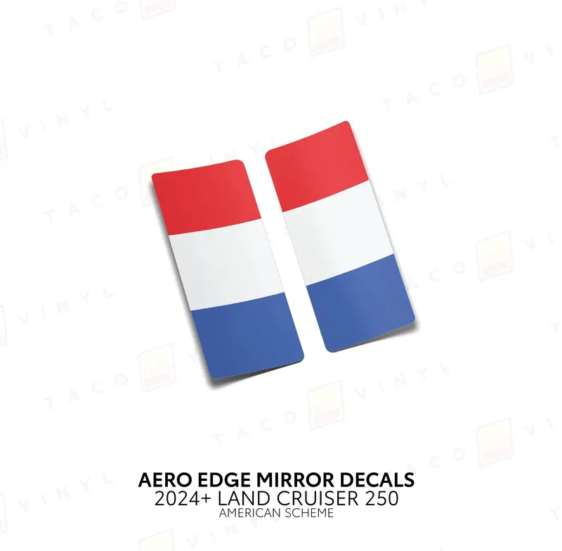Aero Edge Mirror Decals - 2024+ Land Cruiser 20