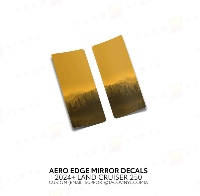 Aero Edge Mirror Decals - 2024+ Land Cruiser 20