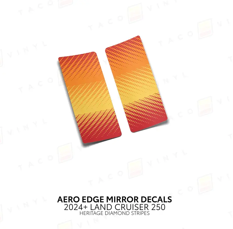Aero Edge Mirror Decals - 2024+ Land Cruiser 4
