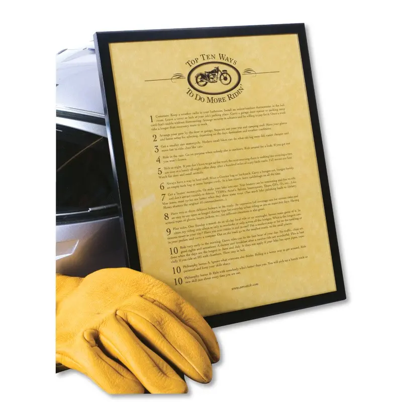 Aerostich Top Ten Ways Framed Print 1