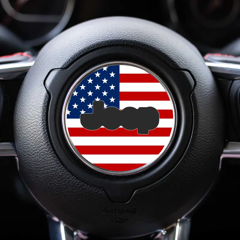 American Flag Steering Wheel Decal For Jeep - 2018+ Wrangler Jl / Gladiator Jt 1