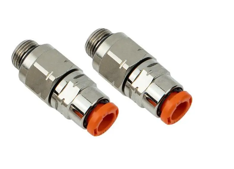 Arb Air Line Fittings 1/8 Bsp (M) To 1/4” Push-In (F) 2Pk 1